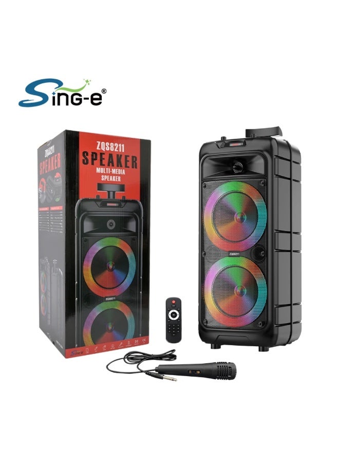 SING-E Loud Speaker 8 in x2 4500 mAh 20W Whit Mic - Image 2